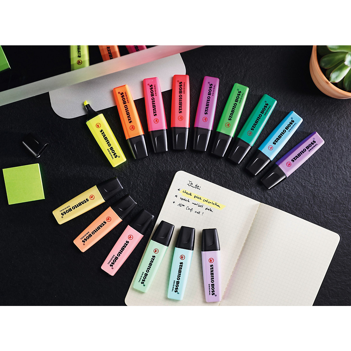 Textmarker BOSS ORIGINAL Pastel, 4 Farben