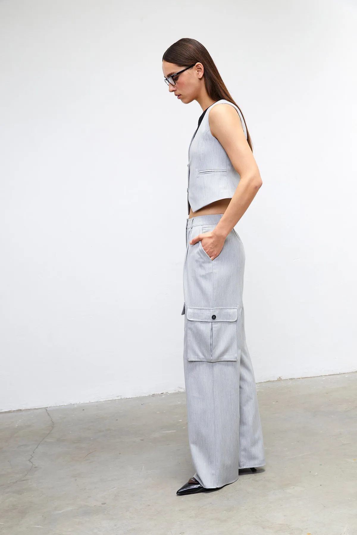 VATKALI  Cargohose mit hohem Bund – Premium-Kollektion