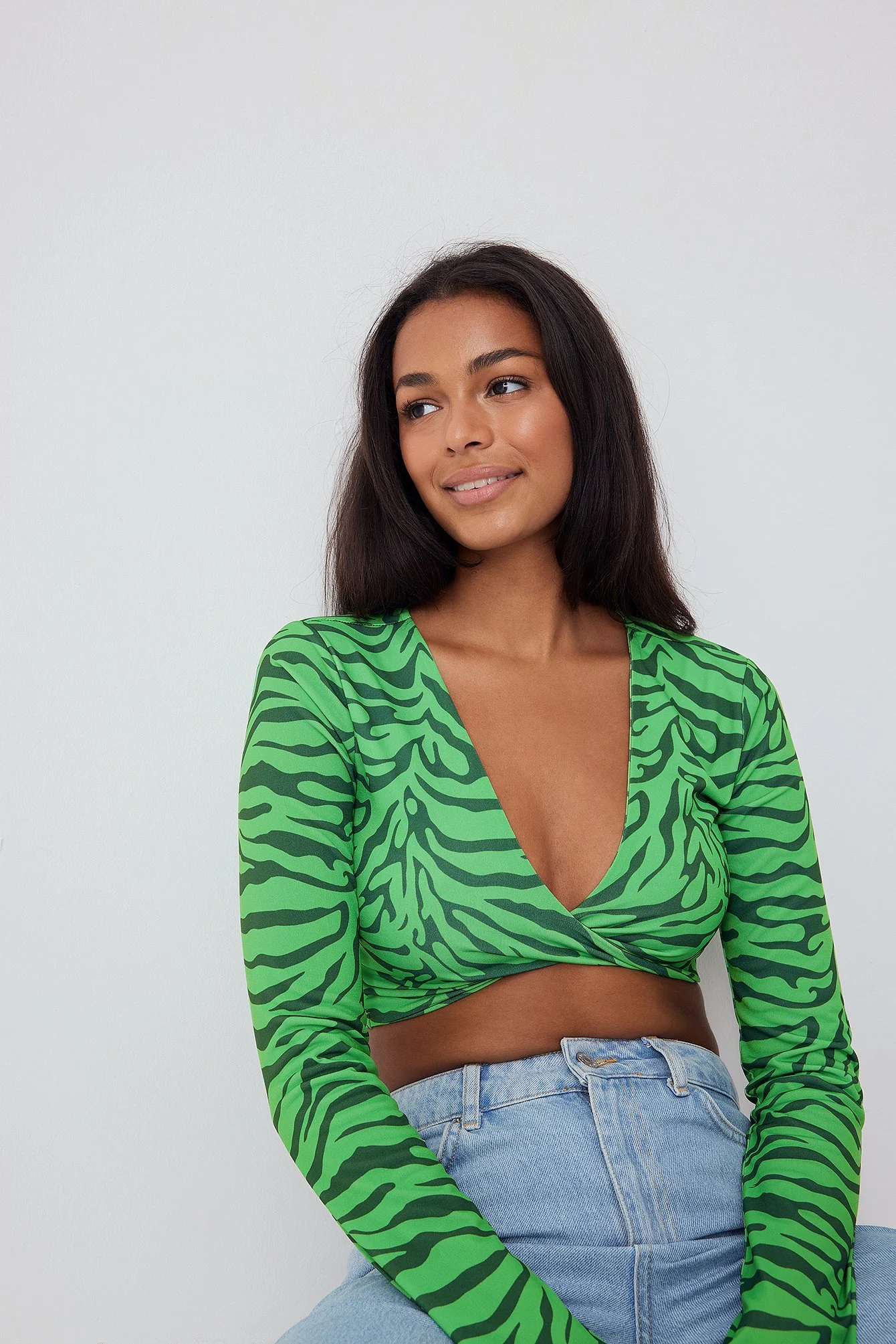 Cropped Top mit verdrehter Front