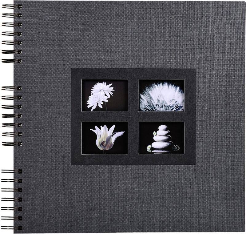 Foto-Spiralalbum Passion 32x32cm Schwarz 60 Seiten 358 Fotos