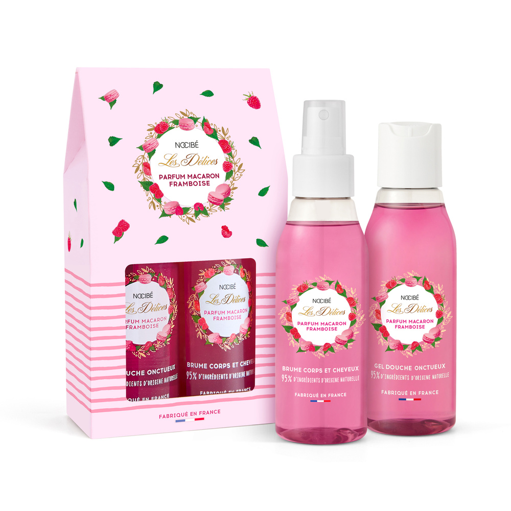 Nocibé Les Délices - Macaron Framboise Coffret Gel Douche & Brume