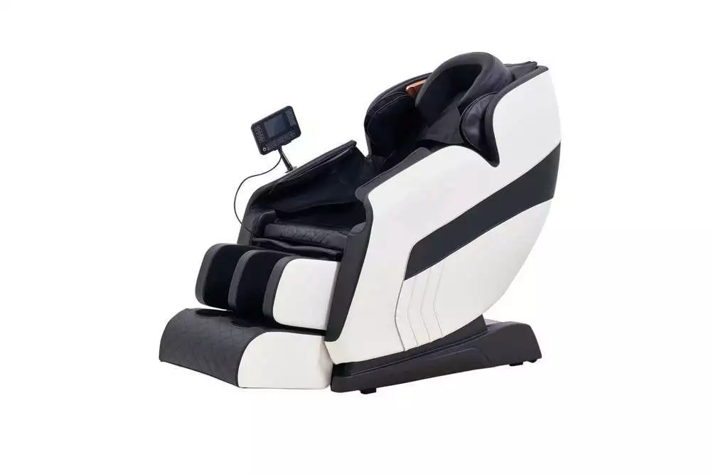 Happy Home Happy Home Elektrischer Massagesessel mit Kopfstütze & Airbag, Schwarz / Off-white