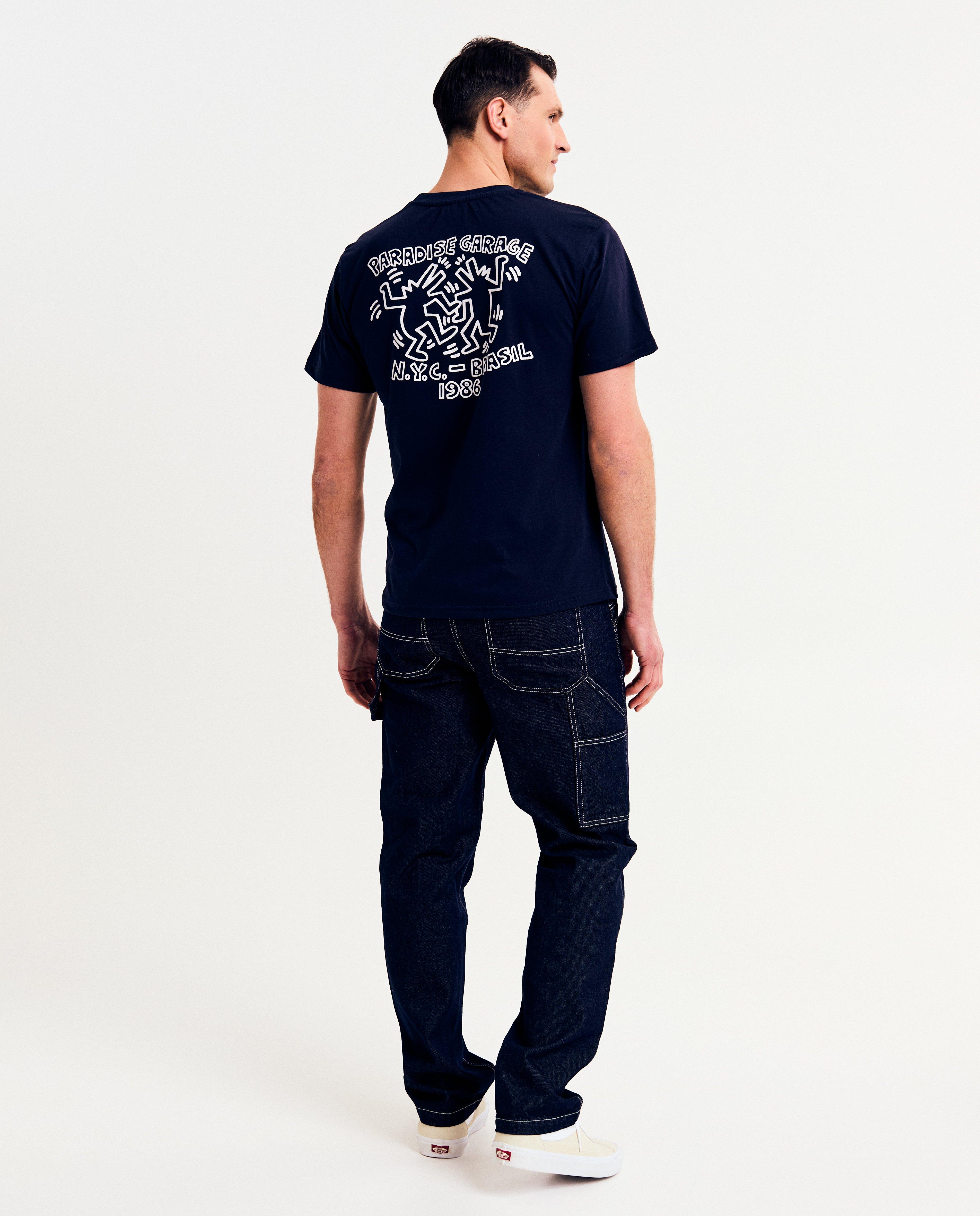 Tricou Keith Haring cu imprimeu Keith Haring albastru închis