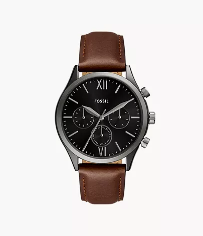 Fossil Outlet Uhr Fenmore Multifunktionswerk Leder braun