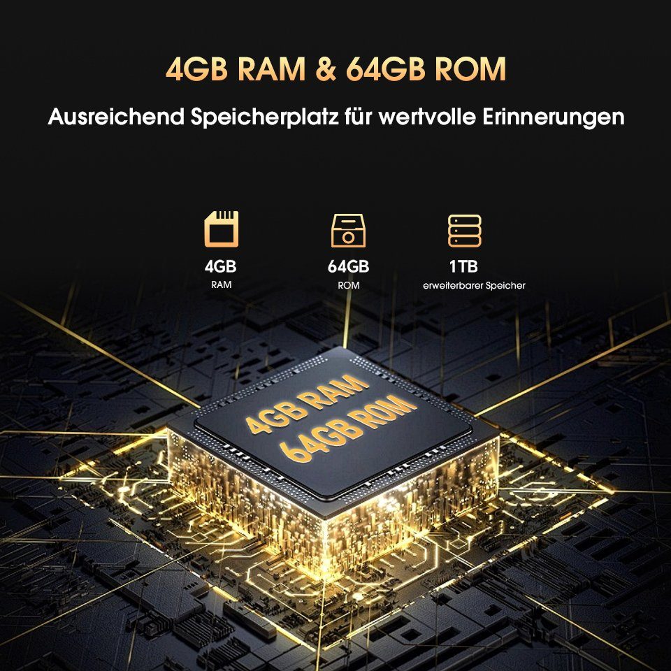OUKITEL WP23, 4G-[Außentelefon], 7GB RAM+64GB ROM, 10600 mAh Akku, Dual-SIM Smartphone (6.52 Zoll, 7 GB Speicherplatz, 13 MP Kamera, Android 13, IP68 & IP69K, NFC, OTG, Face ID, Ohne Vertrag)