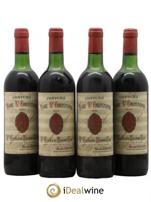 Saint-Émilion Grand Cru Château Tour Saint Christophe 1975 - Lot de 4 Bouteilles