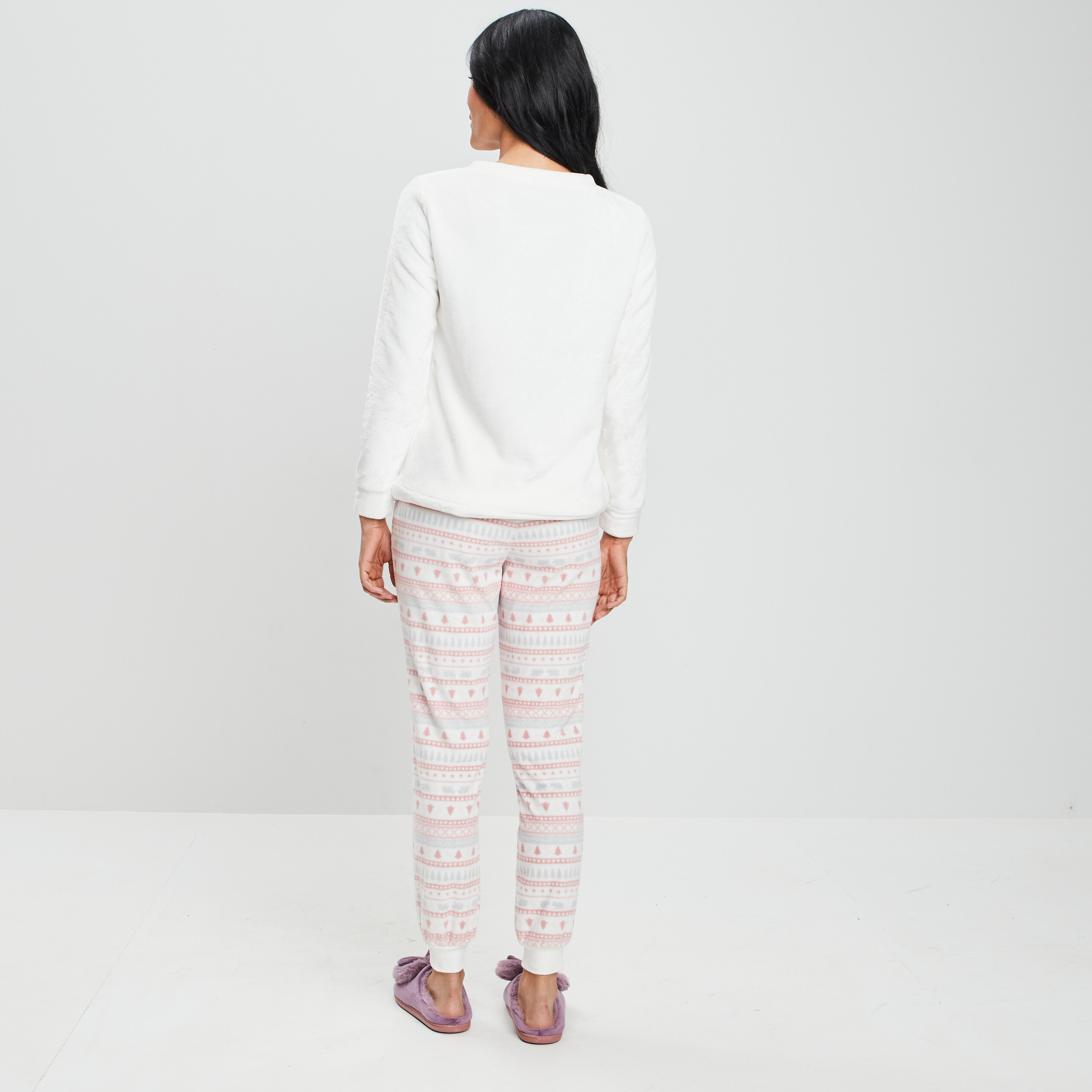 Ensemble pyjama 2 pièces ivoire femme | La Halle
