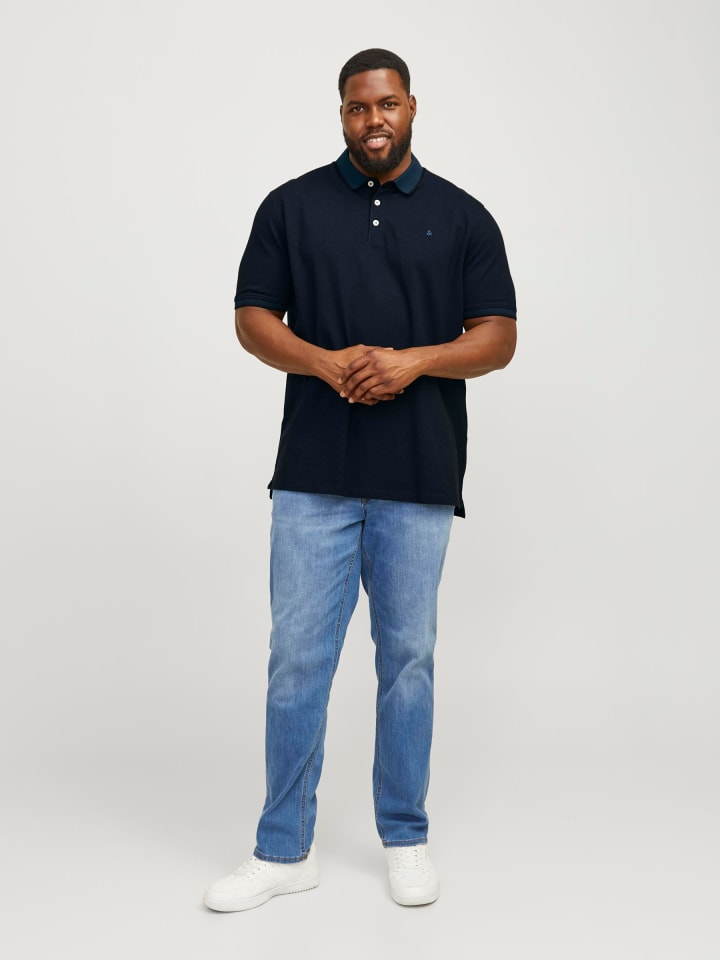 JACK & JONES PLUS Poloshirt in Dark Navy 1 günstig kaufen