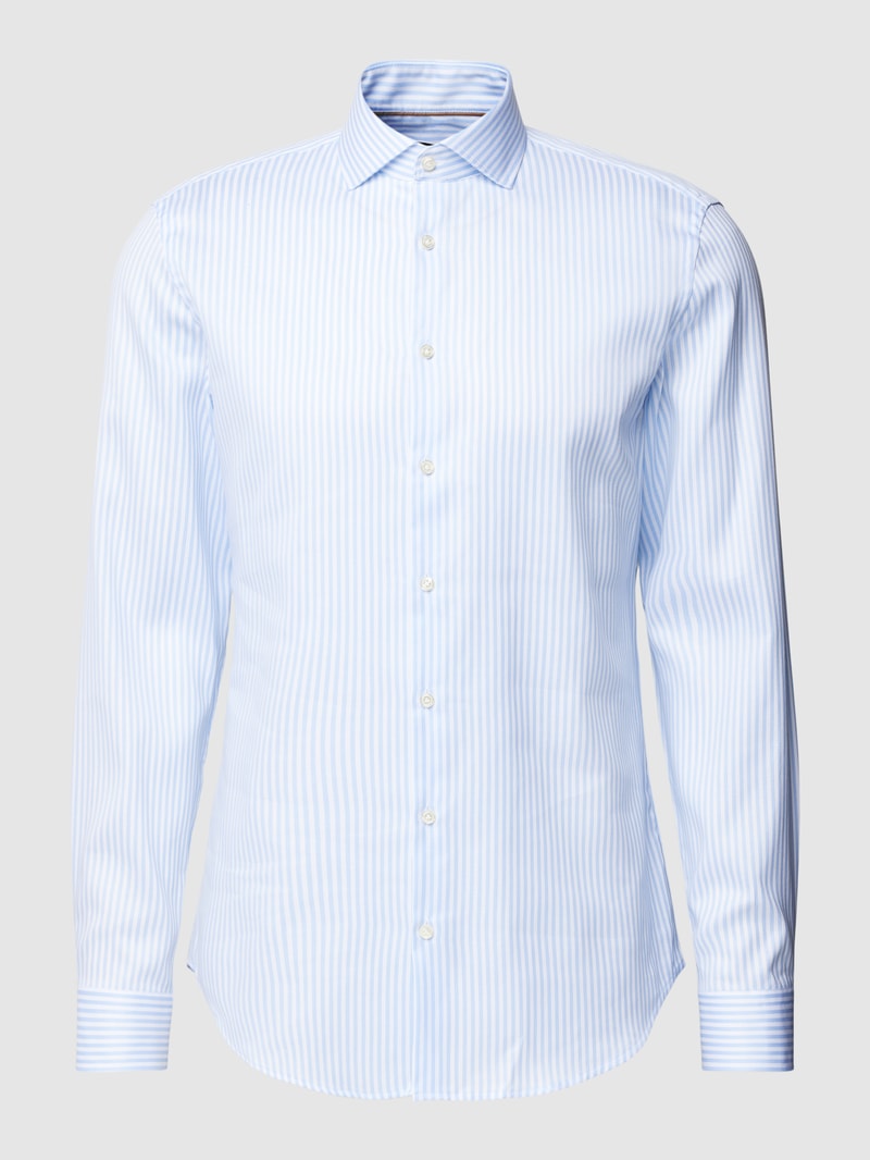 Slim Fit Premiumhemd mit Streifenmuster in bleu