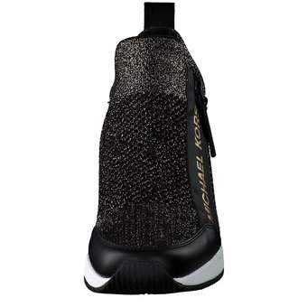 Michael Kors Willis Wedge Trainer in schwarz