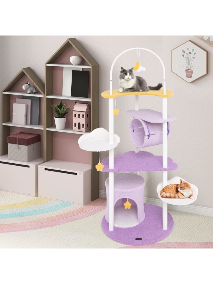 COSTWAY Kratzbaum Wolkenförmig in Lila günstig kaufen onesize