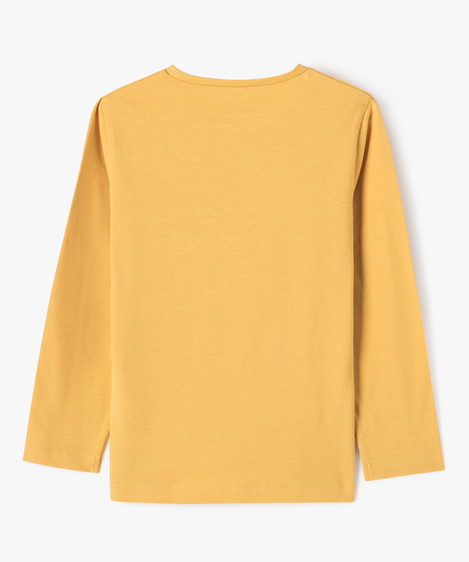 Tee-shirt à manches longues avec inscription Garçon jaune | GEMO