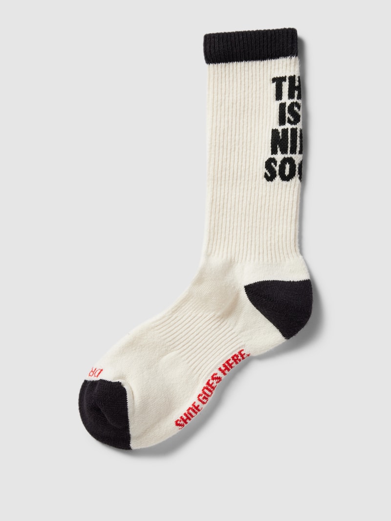 Socken mit Logo-Detail in offwhite