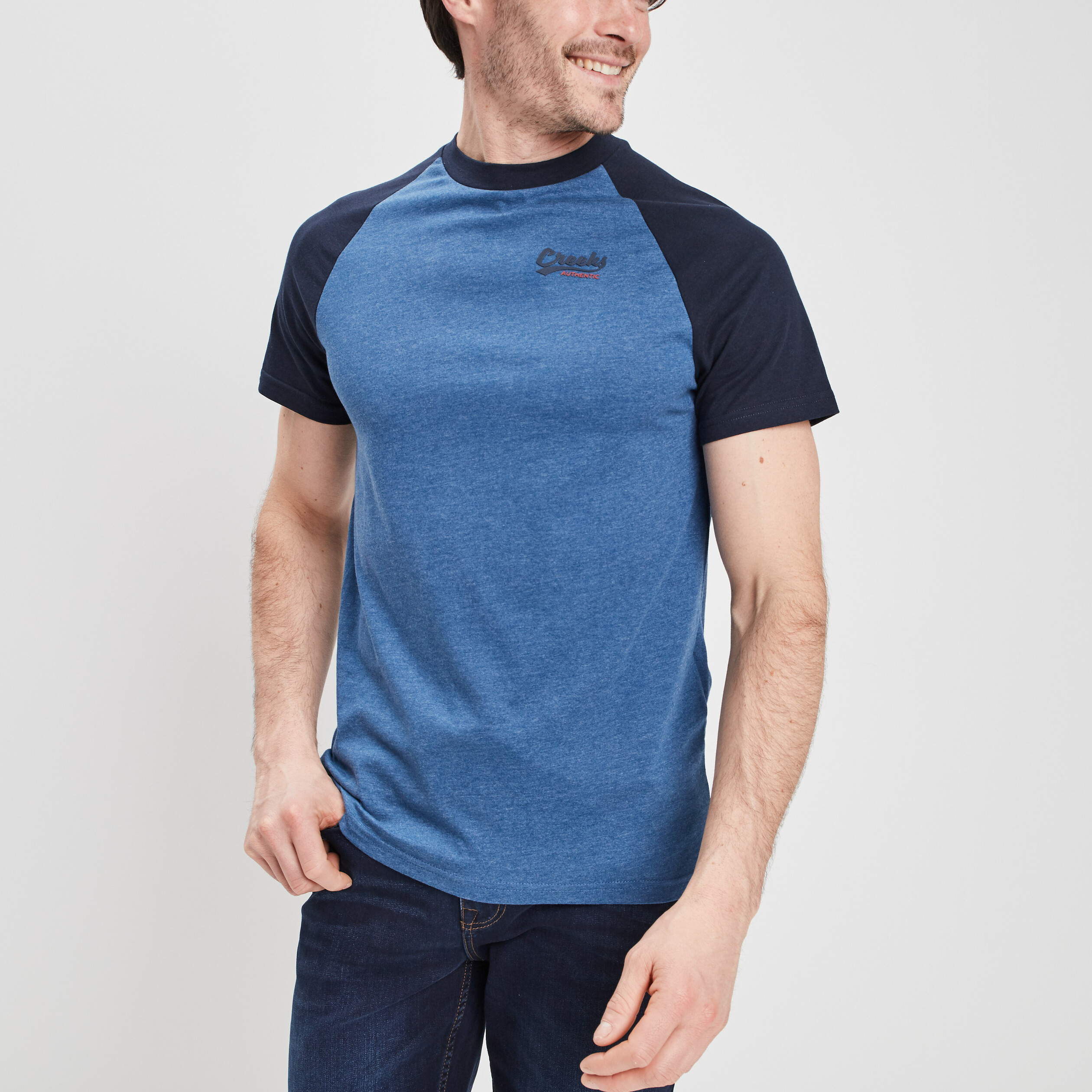 T-shirt manches courtes Creeks bleu homme | La Halle