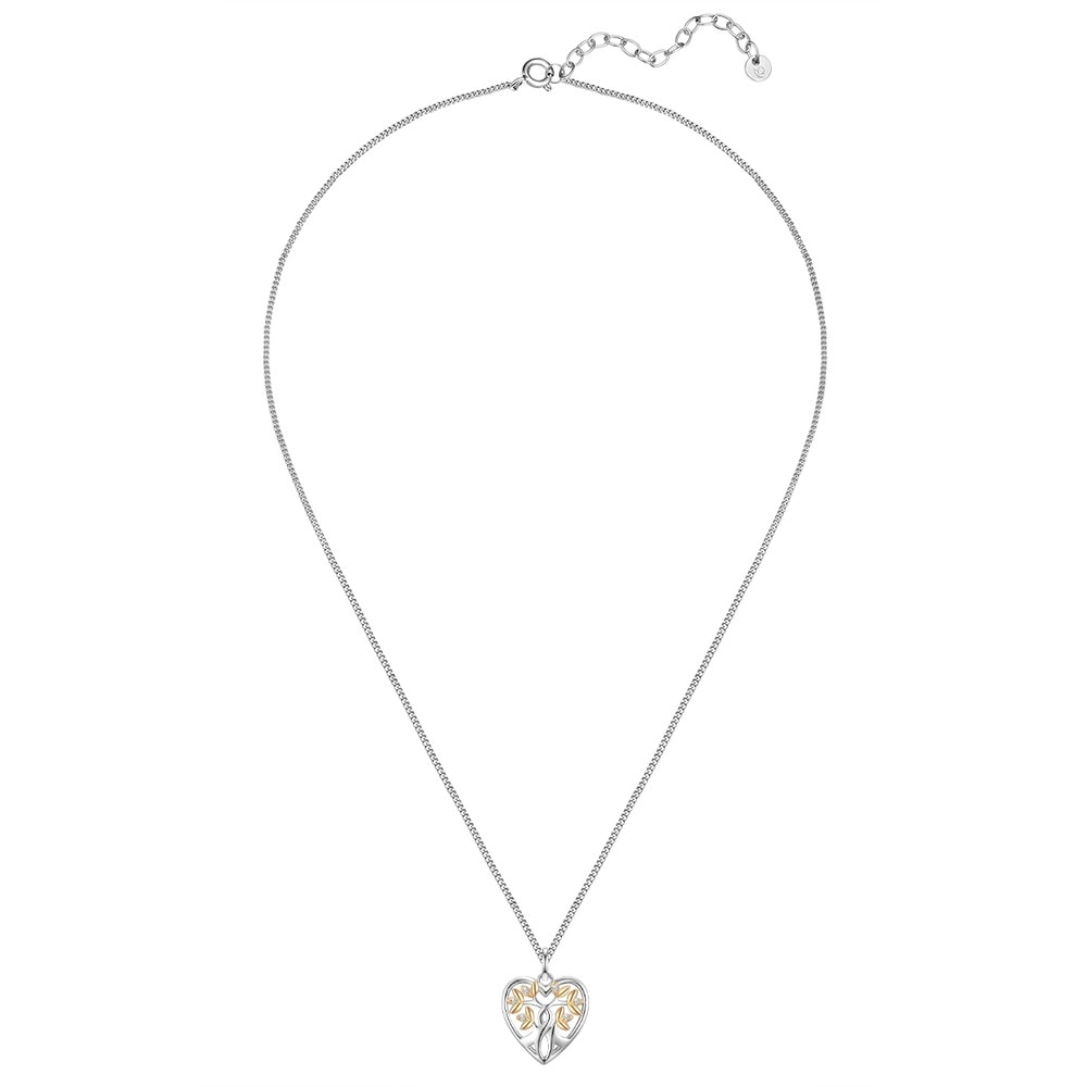 Glanzstücke München Chaîne Arbre de vie Argent sterling Oxyde de zirconium (CZ) en Argent/or jaune collier