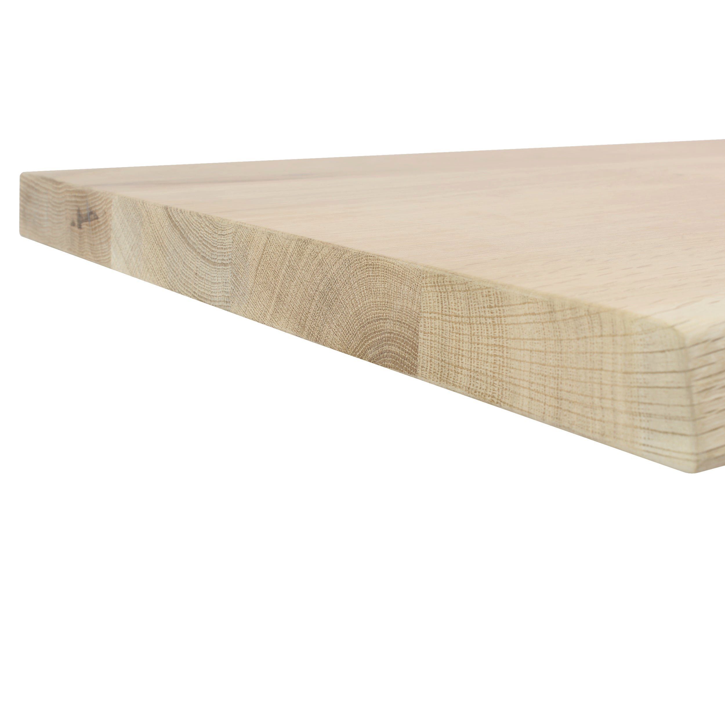 Natural Goods Berlin Waschtischplatte EICHE (1 St), Eichenholz massiv, Aufsatzwaschbecken, Echtholz, Naturkante, 80 x 50cm
