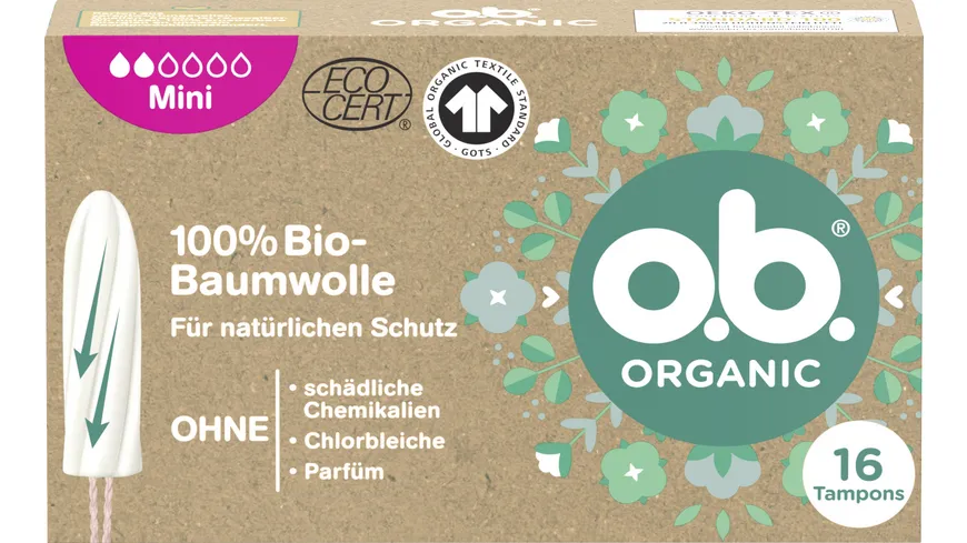 O.B. ORGANIC BIO TAMPON MINI 16ER