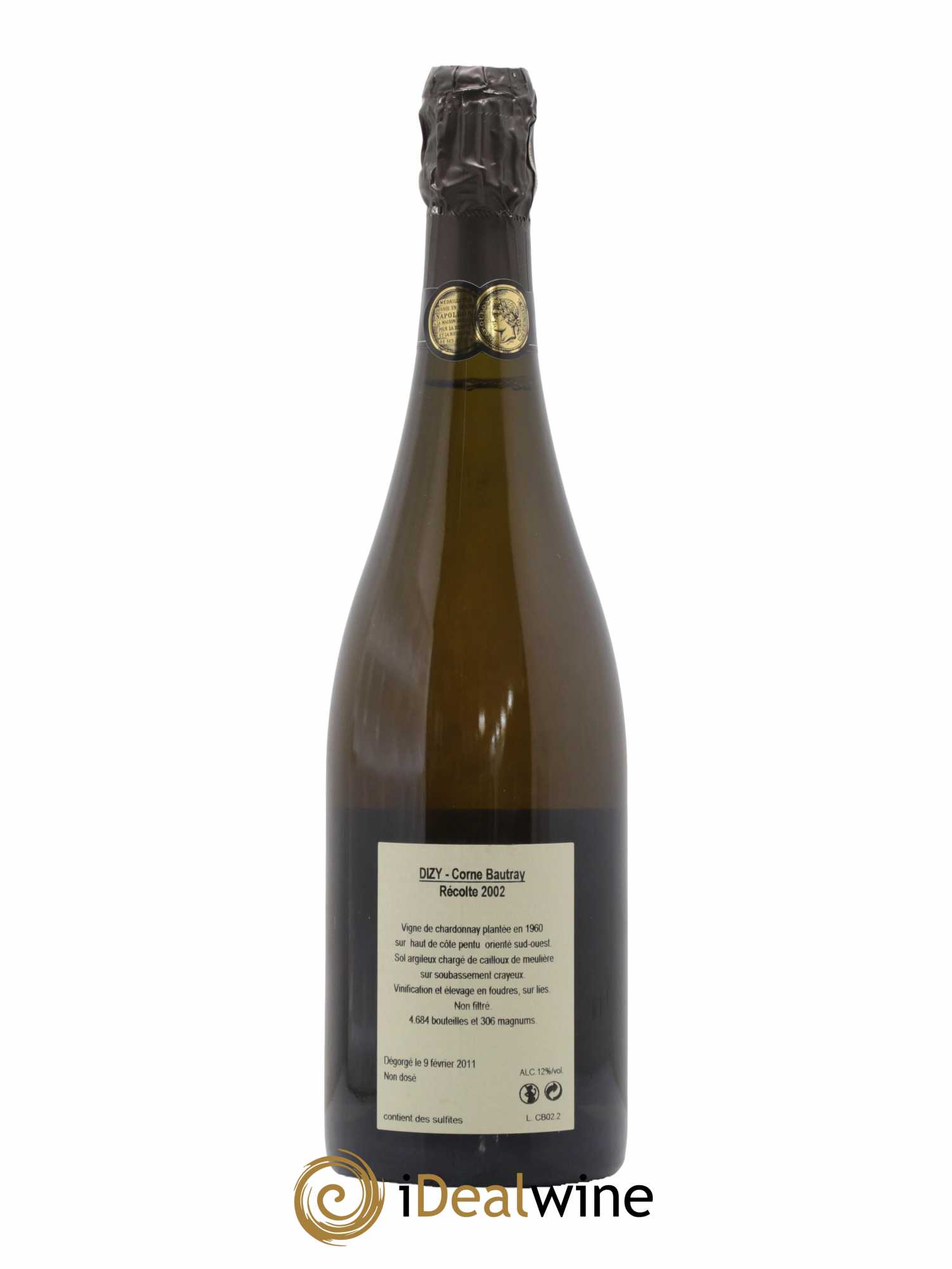 Dizy Corne Bautray Extra Brut Jacquesson  2002 - Lot de 1 Bouteille