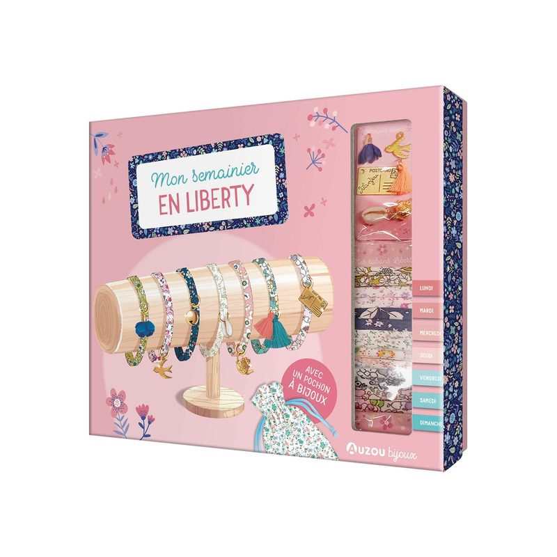 Coffret Mon semainier de 7 bracelets en liberty - Auzou