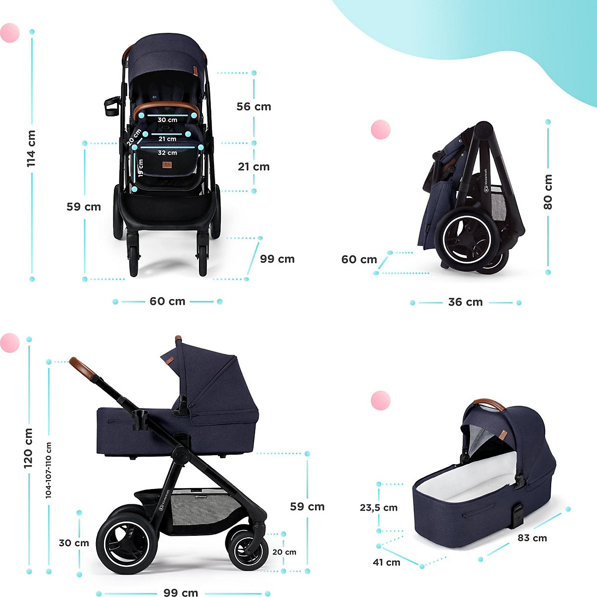 Kinderwagen EVERYDAY 2in1, blau