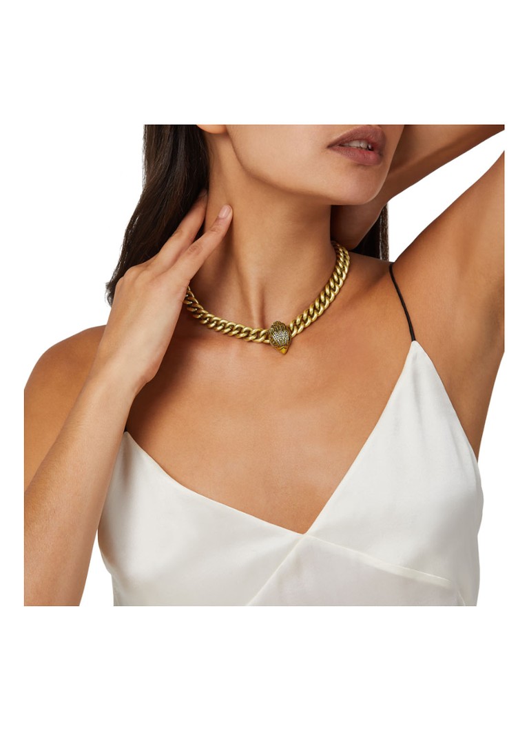 Collana a maglie a forma di aquila di Kurt Geiger con zirconi cubici