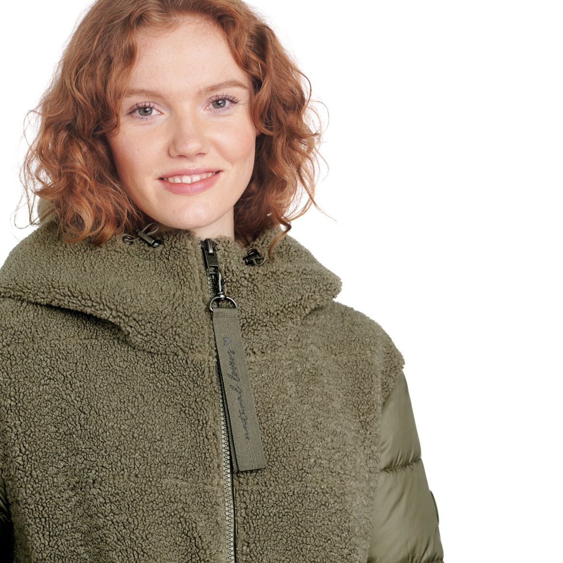Damen Teddyjacke mit gestepptem Rücken