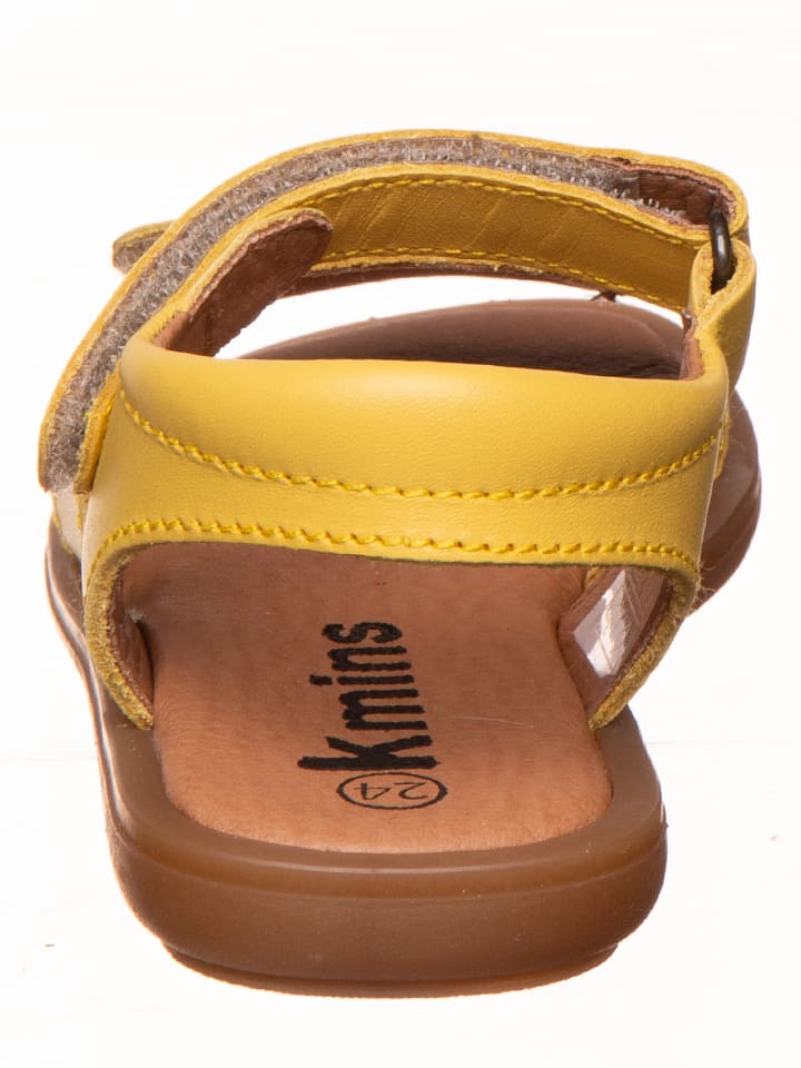 kmins Leder-Sandalen in Gelb günstig kaufen