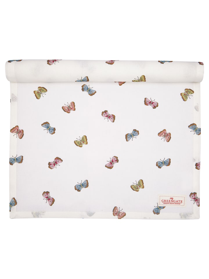 Greengate Tischläufer MAISIE Weiß Schmetterlinge günstig kaufen onesize