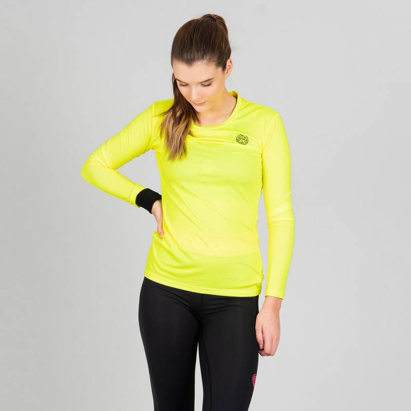 BIDI BADU Pia Tech Roundneck Longsleeve Tennisshirt Damen