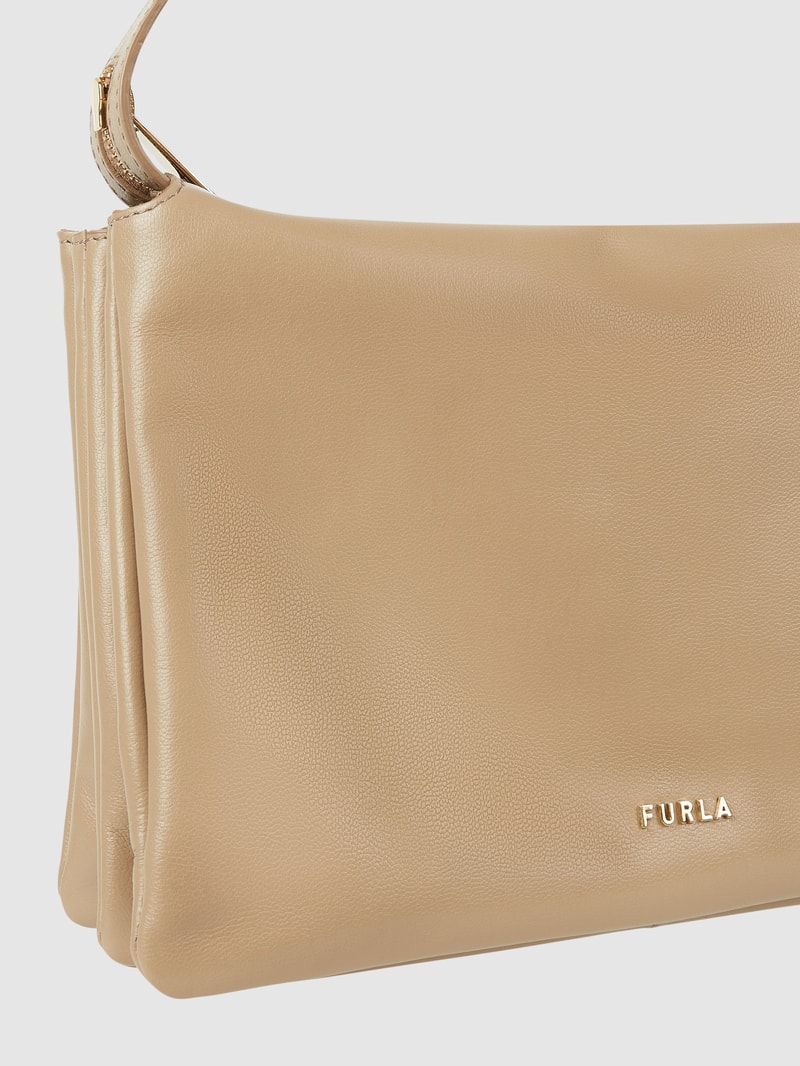 Handtasche aus Leder Modell 'Piuma' in taupe