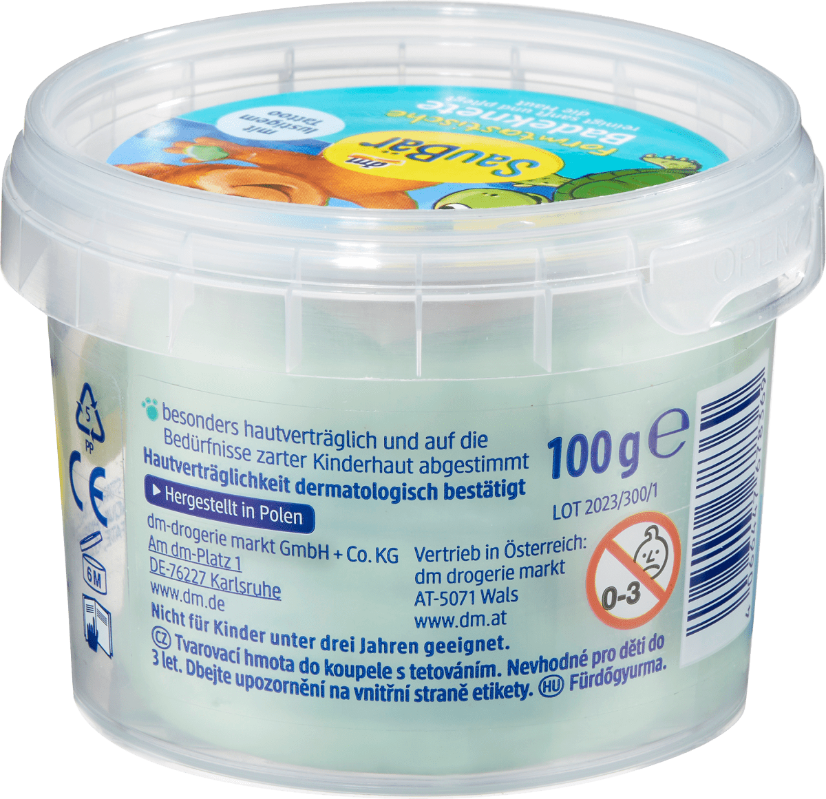 Badeknete Formtastisch mit Tattoo, 100 g