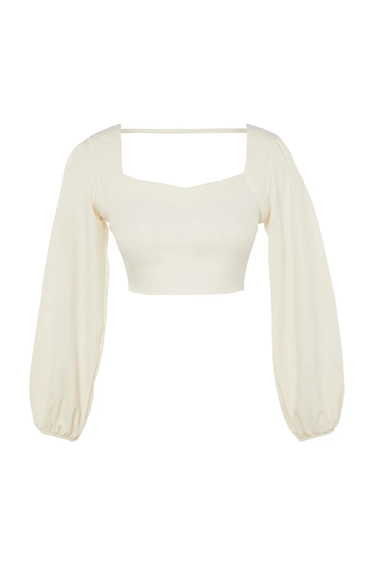 Trendyol Collection  Beige Crop-Bluse TWOSS21BZ0236