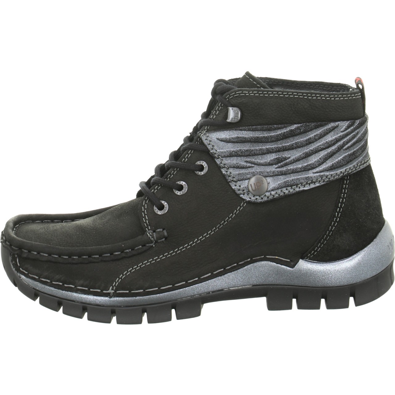 WOLKY Schnür-Stiefeletten schwarz Up2