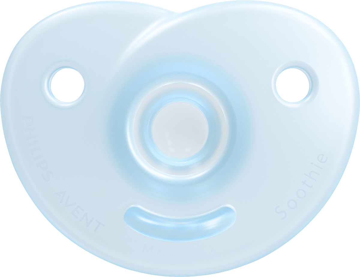 Schnuller Soothie Silikon, blau, 0-6 Monate, 2 St
