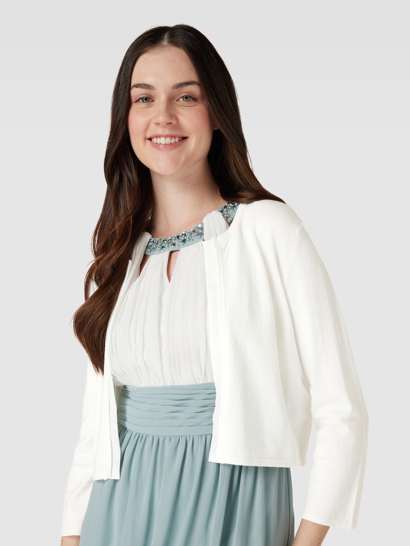 Bolero aus Viskose-Mix mit Hakenverschluss in offwhite