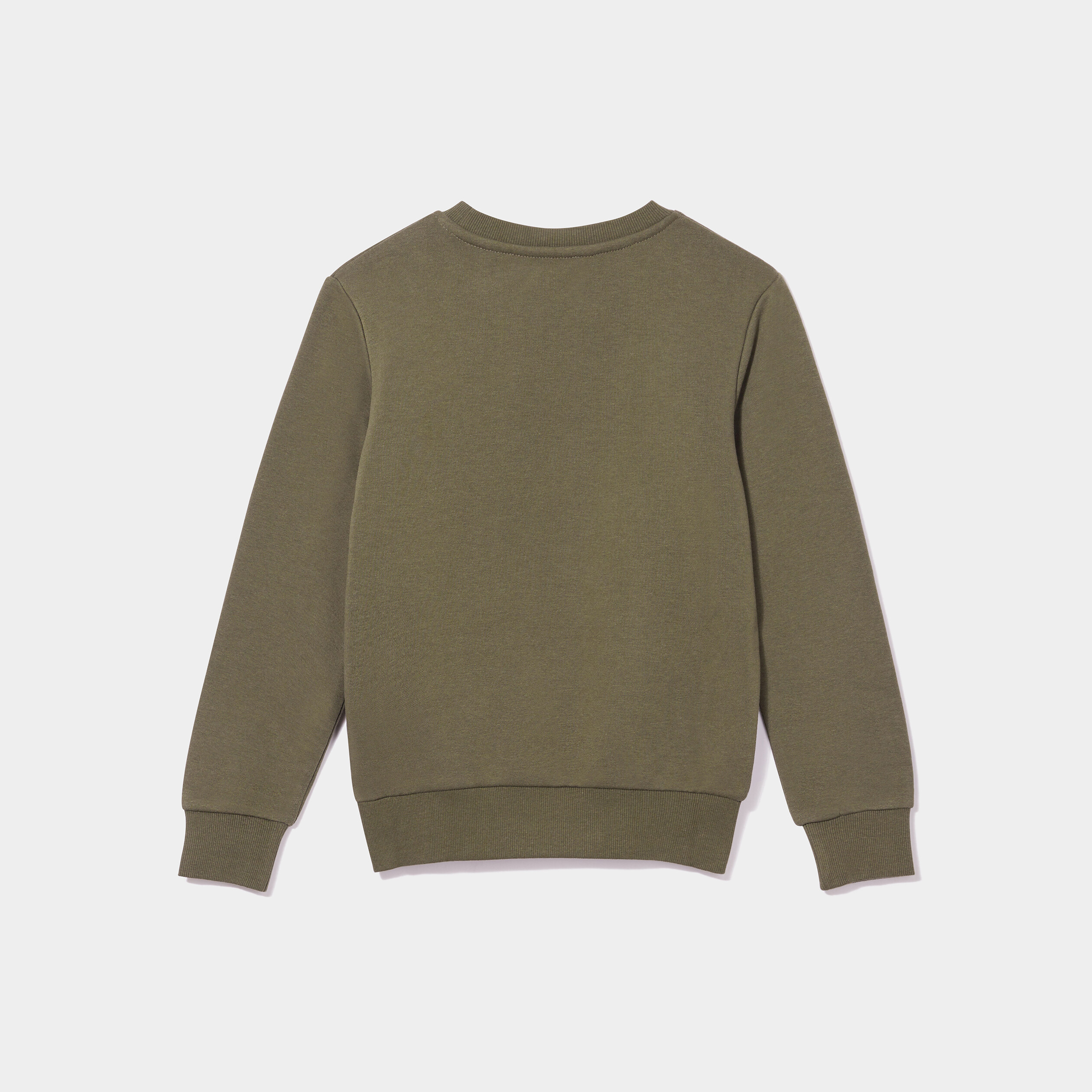 Sweat col rond manches longues vert kaki garçon | La Halle