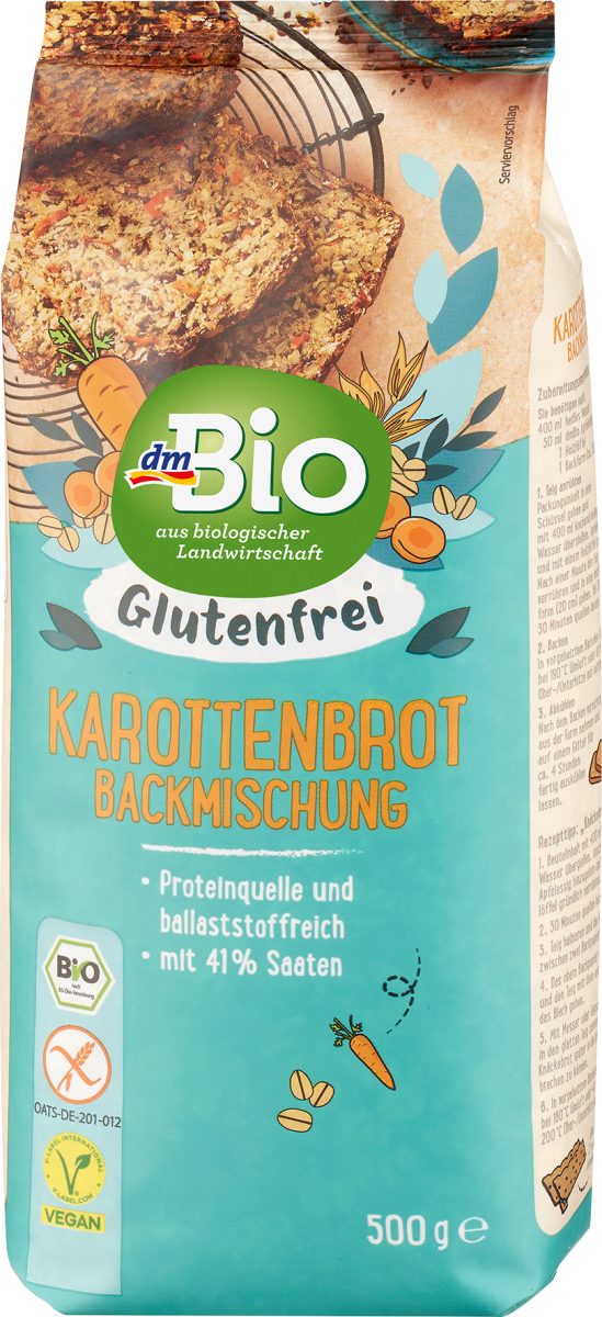Backmischung Karottenbrot, glutenfrei, 500 g