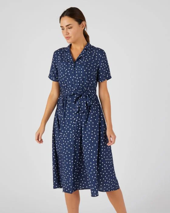 Robe-chemise pure viscose imprimée