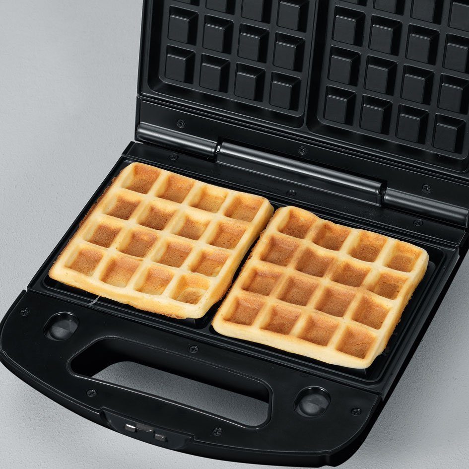 Severin 3-in-1-Sandwichmaker SA 2968, 1000 W, Antihaftbeschichtung, auswechselbare Platten, wärmeisolierende Griffe