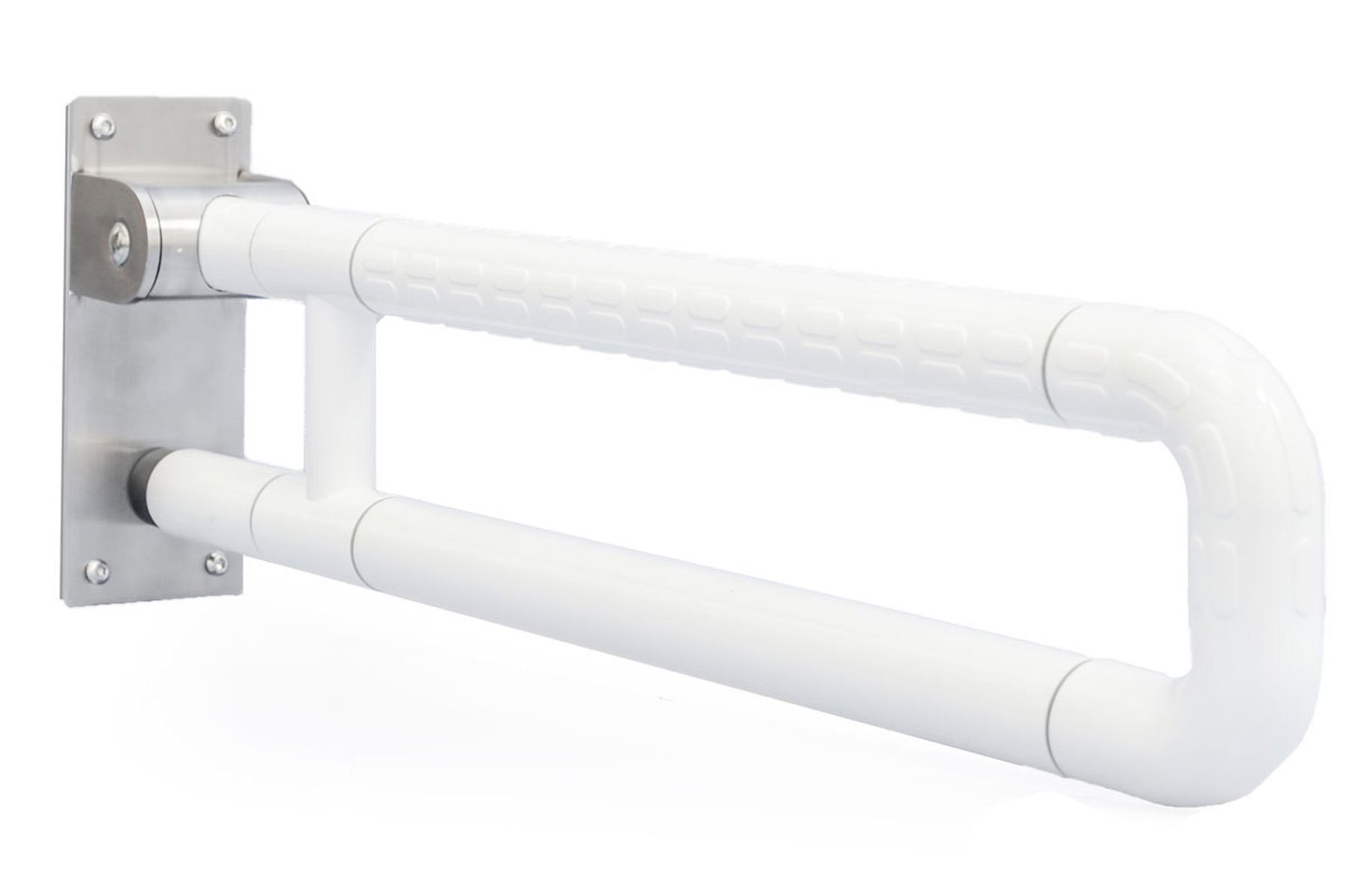 eyepower Haltegriff Klappbarer WC Haltegriff für Senioren 60x20cm, belastbar bis 100 kg, Bad Stützgriff Weiß