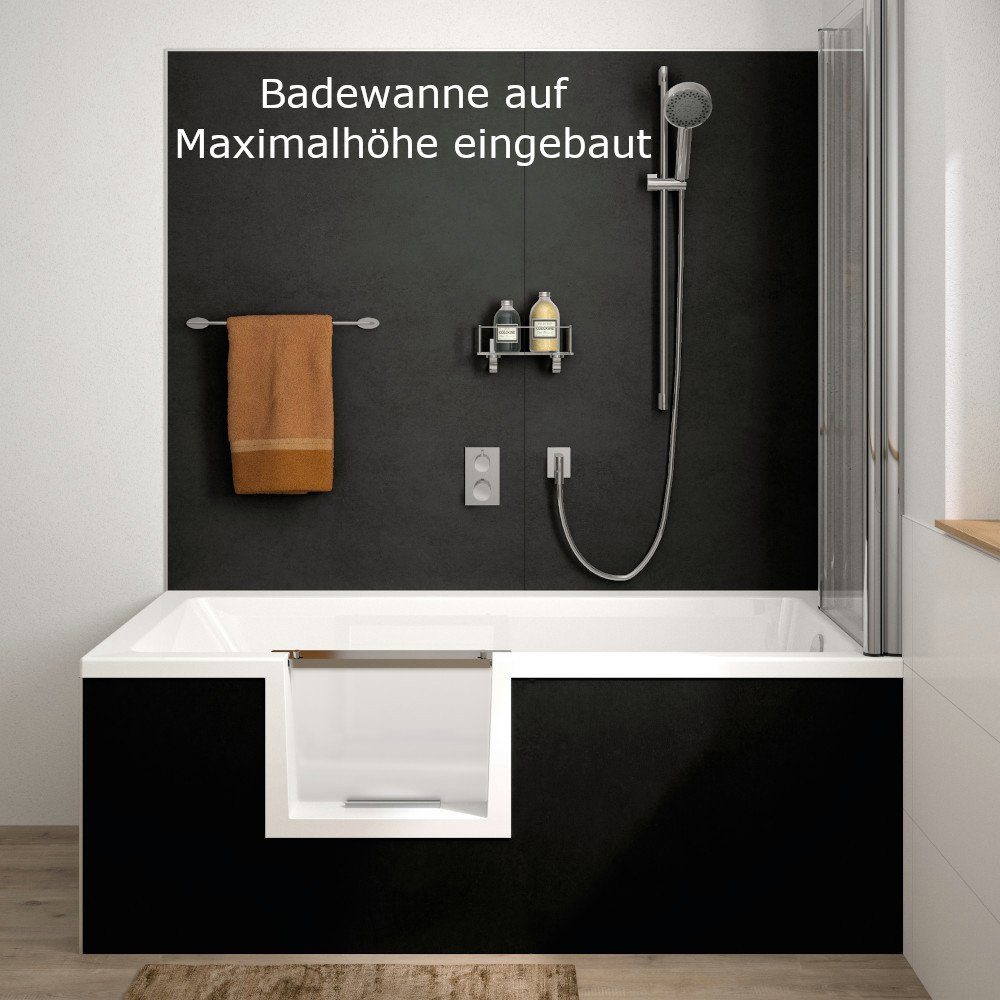 Dusche-24 Badewanne Badewanne mit Tür von 160x70 bis 180x80 cm LIVORNO