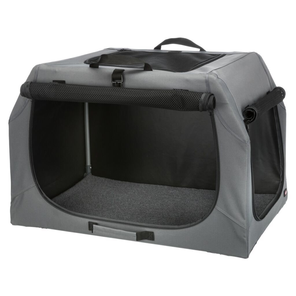 Trixie Transportboxen & Gitterboxen Trixie Mobile Kennel Easy grau S-M