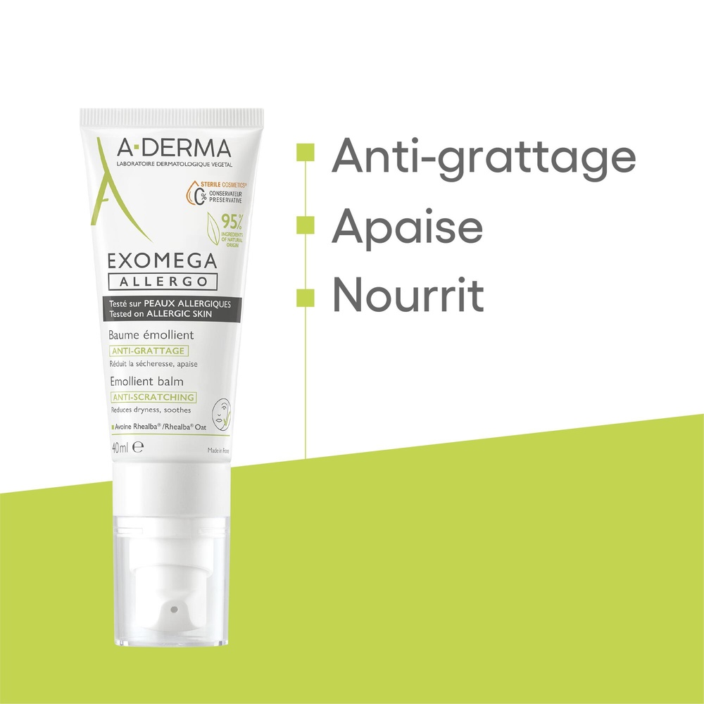 A-Derma A-DERMA — EXOMEGA ALLERGO - BAUME ÉMOLLI ENT COSMETIQUE STERILE 40 ml Baume émollient