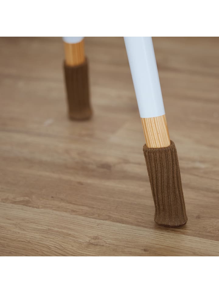 relaxdays 24 x Stuhlbeinsocken in Braun - (H)8,5 x Ø 2,5 cm günstig kaufen onesize