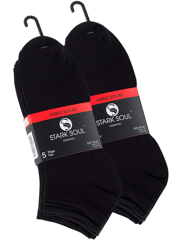 Stark Soul® Essentials Sneaker-Socken 10 Paar in schwarz günstig kaufen