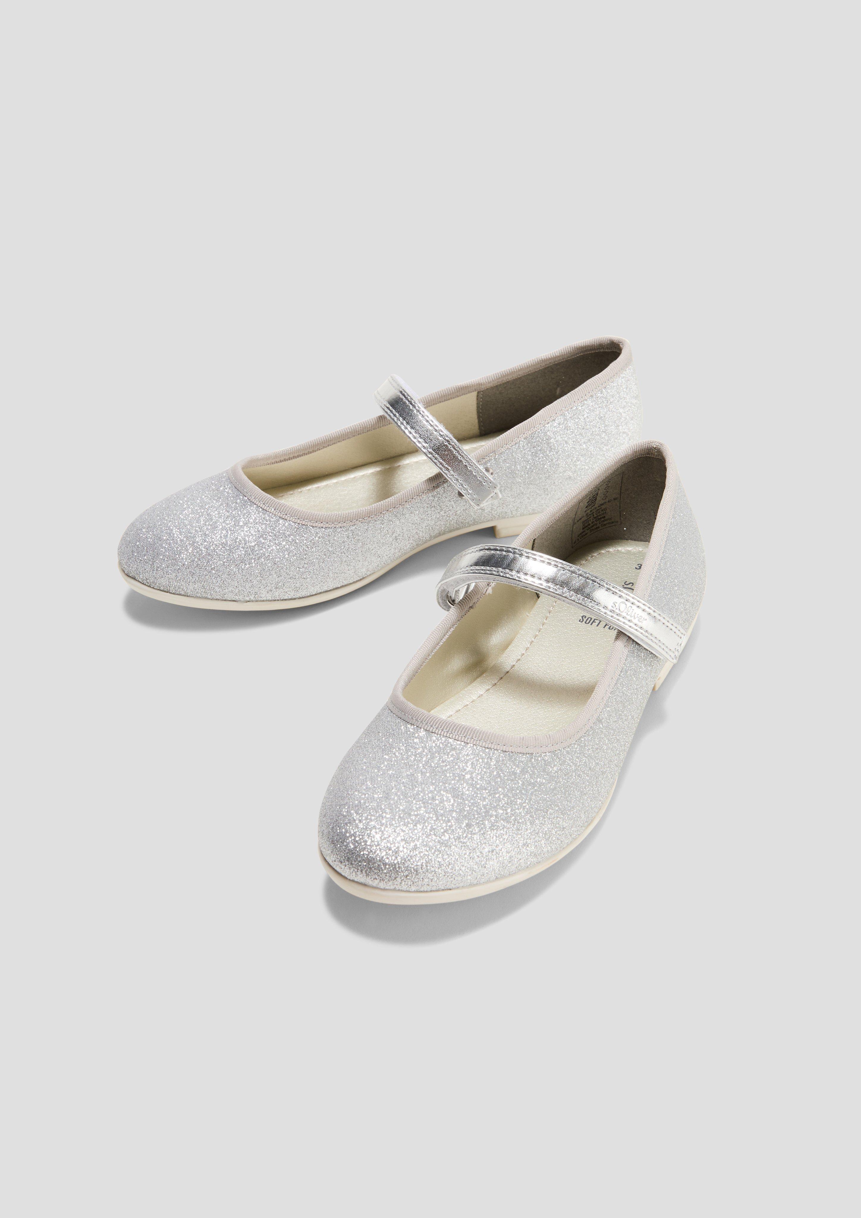 Glitzer-Ballerinas mit Klettverschluss  6008885-941