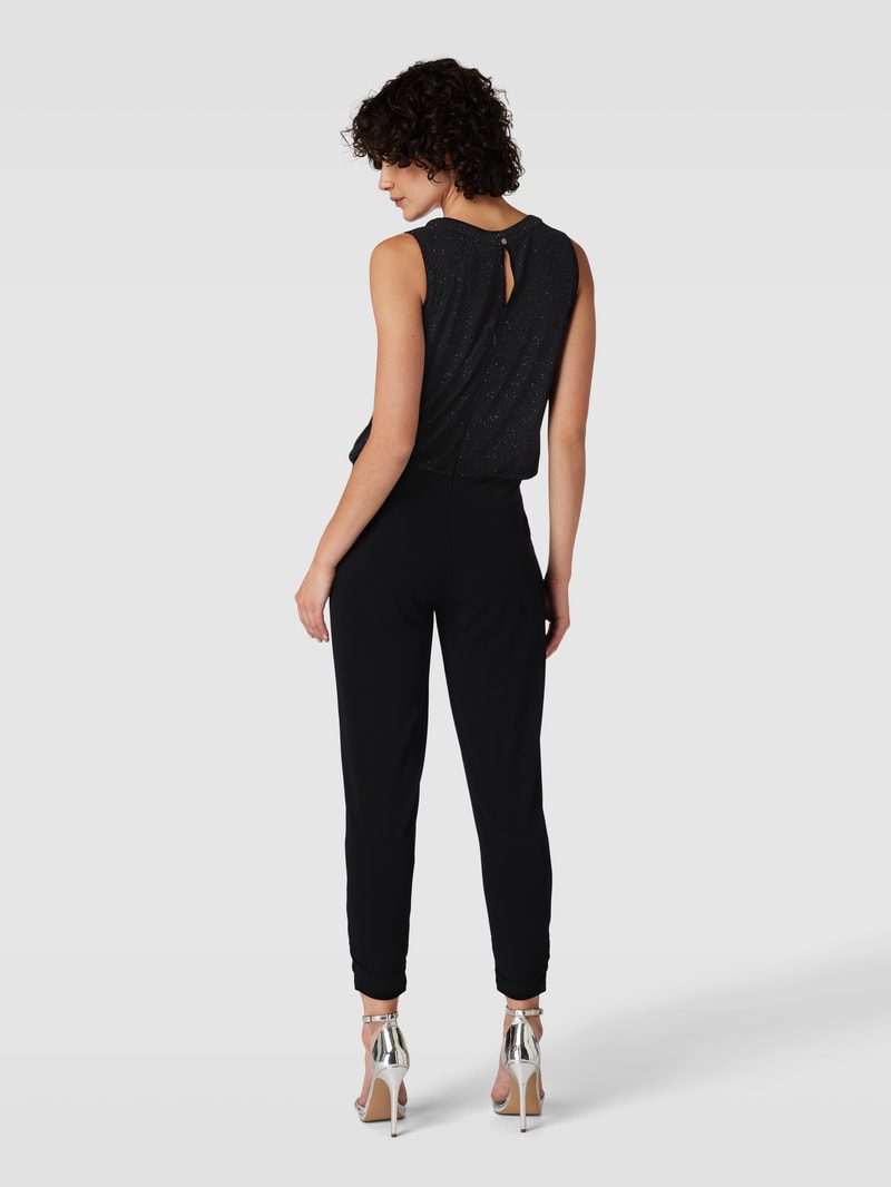 Jumpsuit mit Strasssteinbesatz in black