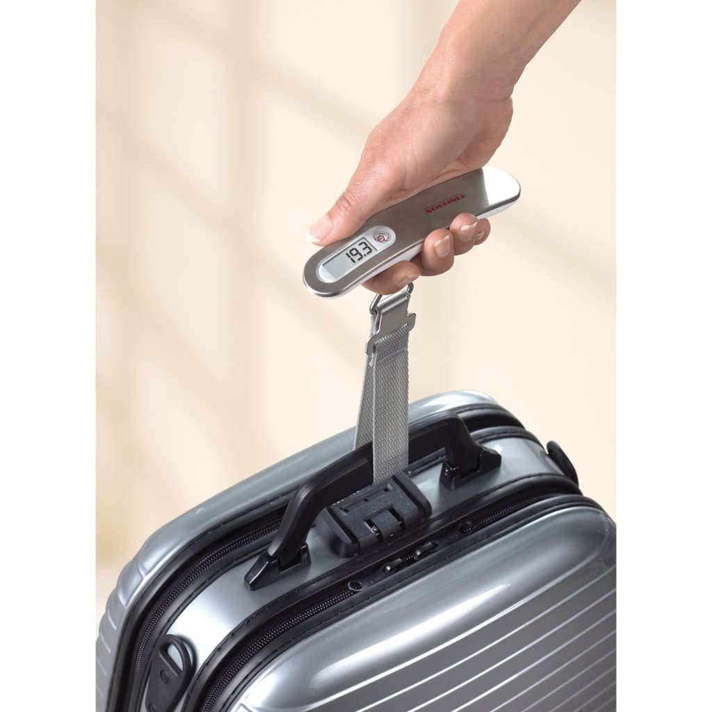 Soehnle Küchenwaage Kofferwaage Tragbar Digital 50 kg Silbern