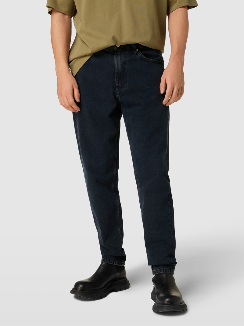 Regular Fit Jeans mit Label-Details in black