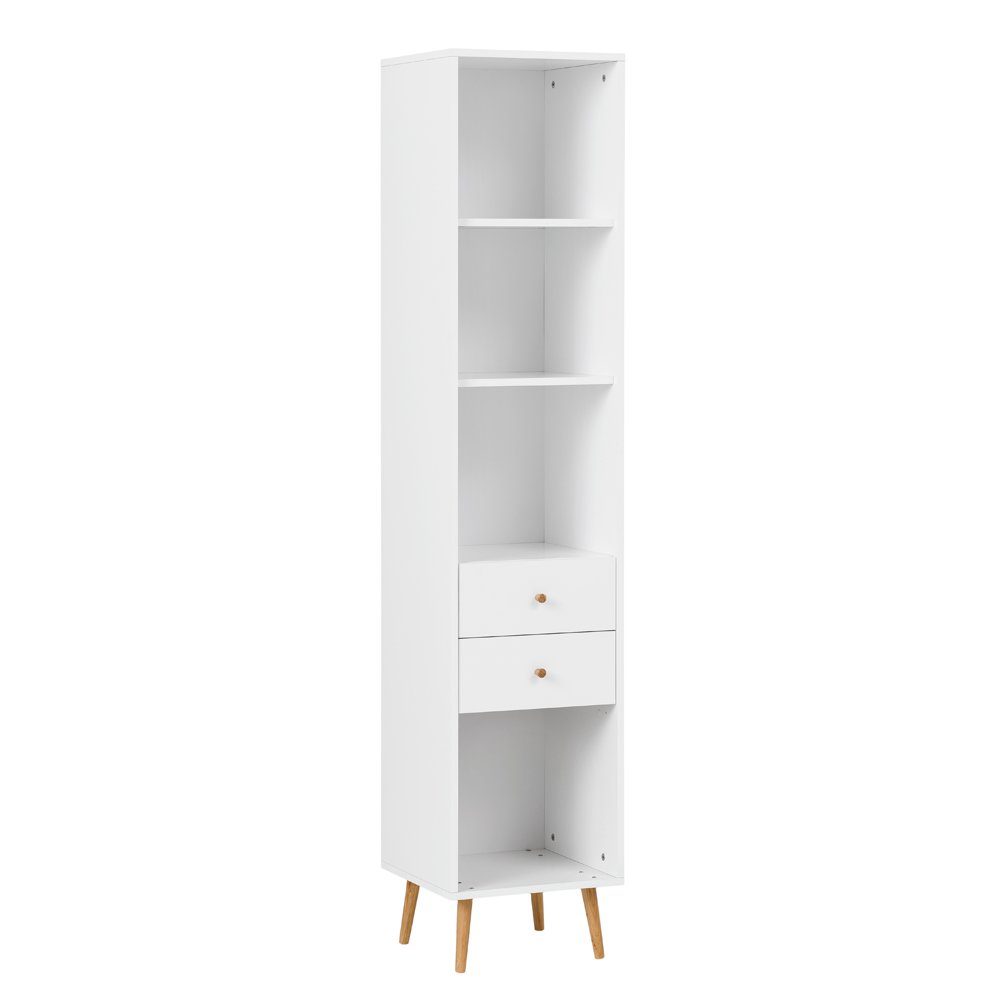 Lomadox Aktenregal JASLO-80, Büro in Kreideweiß, B/H/T: ca. 40,2/194,2/39 cm